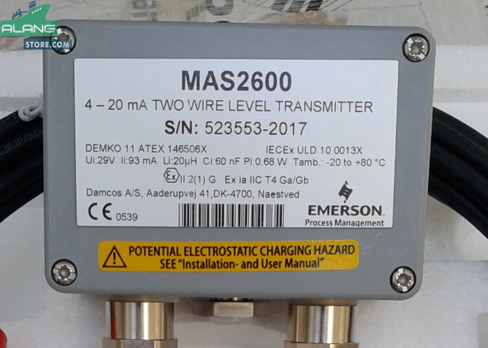 Emerson MAS 2600 Transducer And Amplifier ENGINE CONTROL AND ALARM SYSTEM
